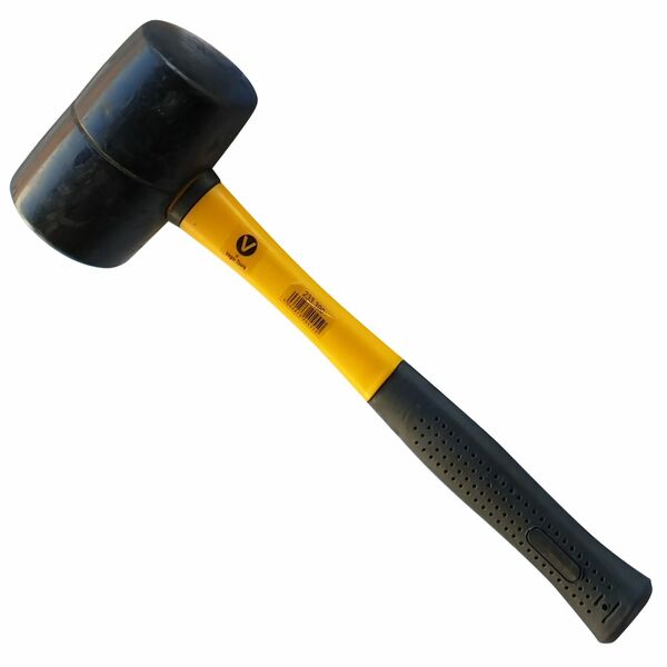 Bild 1 von Vago-Tools Gummihammer 700 g Hammer Ausbeulhammer Schonhammer Fiberglasstiel