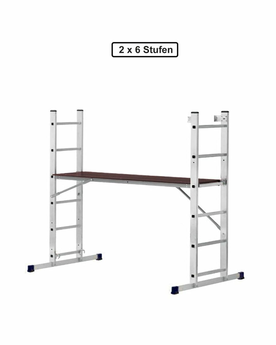 Bild 1 von Vago-Tools Arbeitsgerüst Gerüst BaugerüstTreppengerüst 2 x 6 Stufen Leiter Bühne