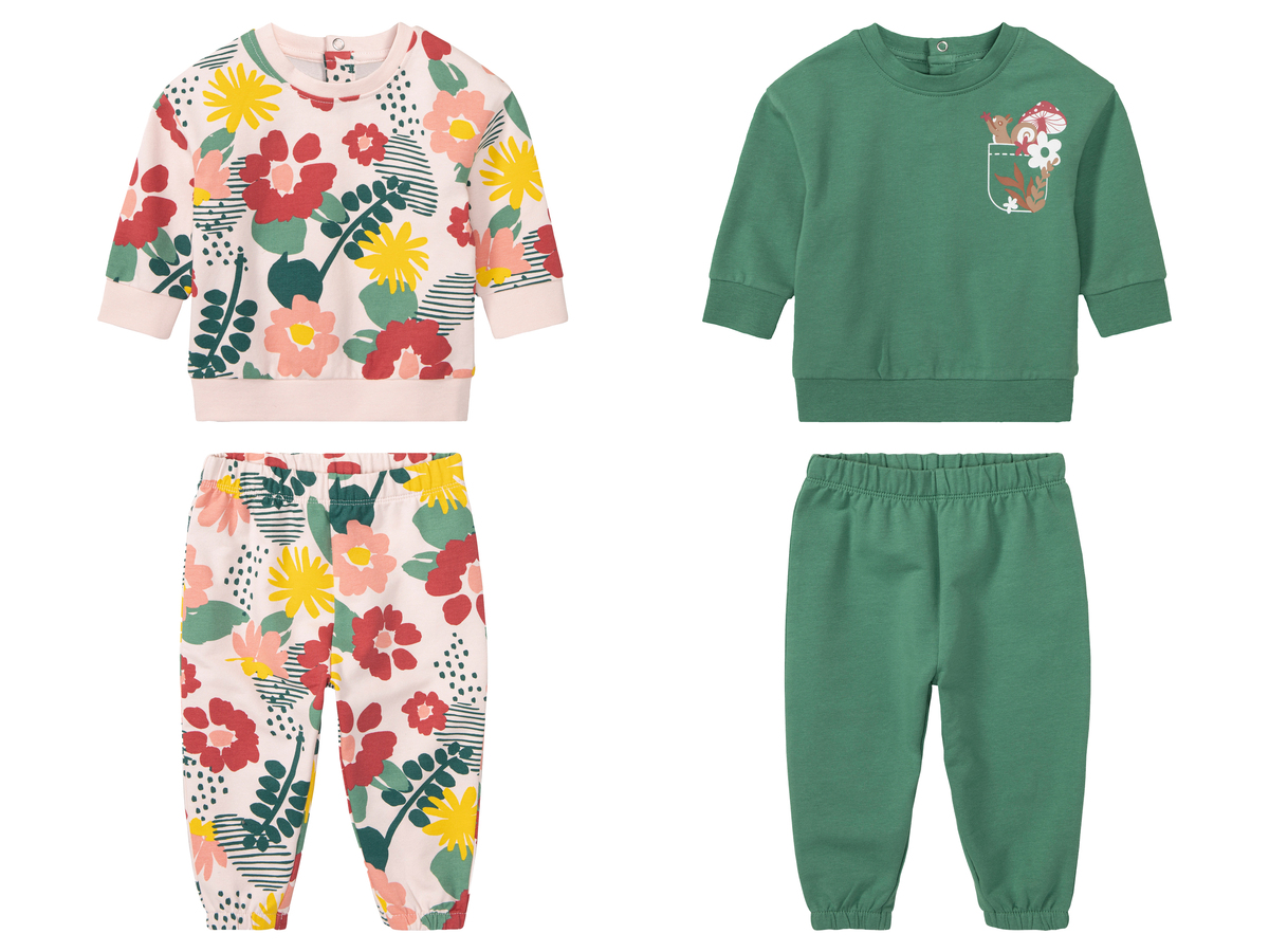 Bild 1 von lupilu® Baby Mädchen Freizeitanzug, 2- teilig, mit Bio-Baumwolle
