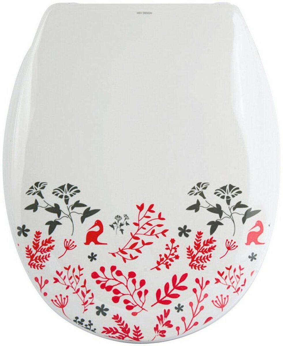 Bild 1 von MSV WC-Sitz FLORAL, Duroplast, mit Softclose