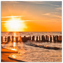 Bild 1 von Artland Küchenrückwand "Schöner Sonnenuntergang am Strand", (1 tlg.), Alu Spritzschutz mit Klebeband, einfache Montage