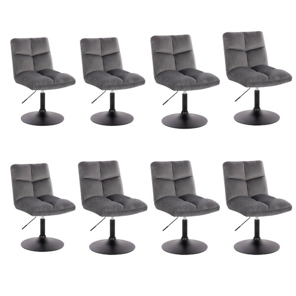 Bild 2 von HOME DELUXE Pokerstuhl drehbar 8er Set ACE - Hellgrau