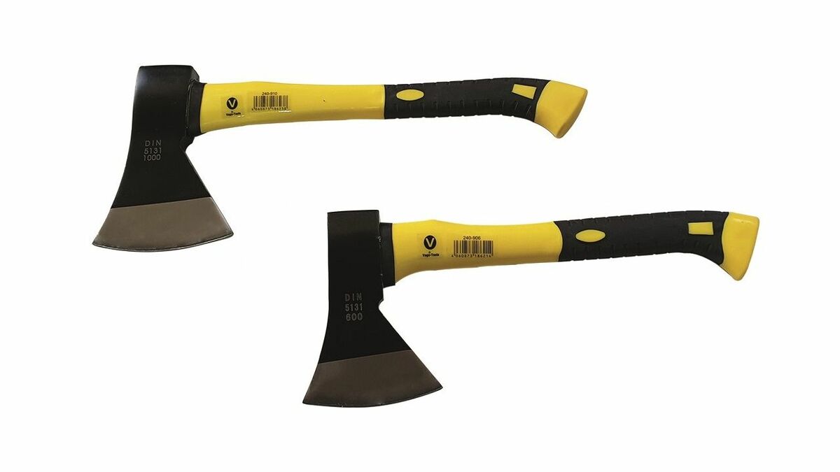 Bild 1 von Vago-Tools Spaltaxt Gartenaxt Axt Beil 600 1000 g mit Fiberglasstiel 2 tlg Set