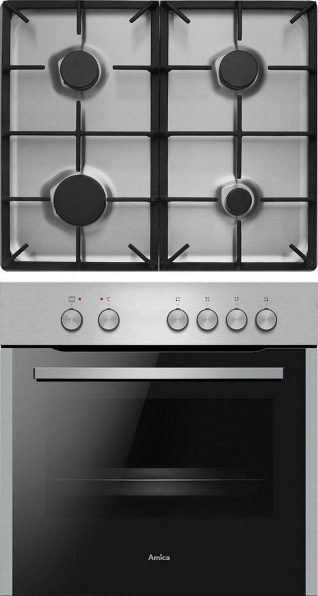 Bild 1 von Amica Gasherd-Set EHEG 933 101 E, mit 1-fach-Teleskopauszug, Steam Clean