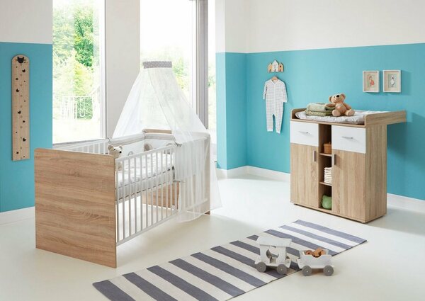 Bild 1 von BMG Möbel Babymöbel-Set Maxim, (Set, 2-St., Bett + Wickelkommode), Bett + Wickelkommode