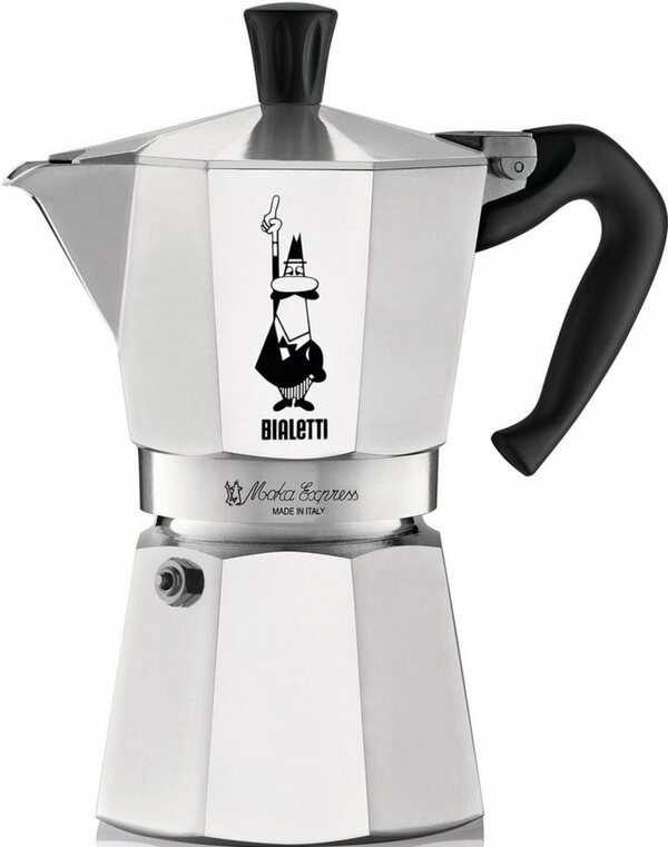 Bild 1 von BIALETTI Espressokocher Moka Express, 0,19l Kaffeekanne, Aluminium