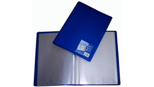 TrendLINE Sichthüllenmappe mit Tasche A4 40 Hüllen transluzent blau