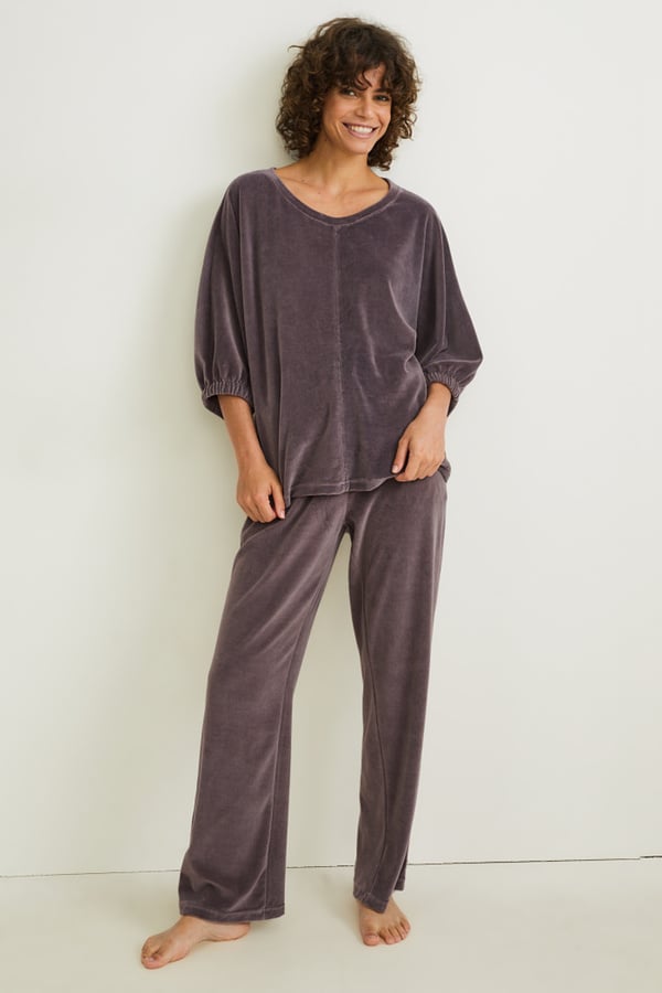 Bild 1 von C&A Pyjama-Oberteil, Lila, Größe: XS