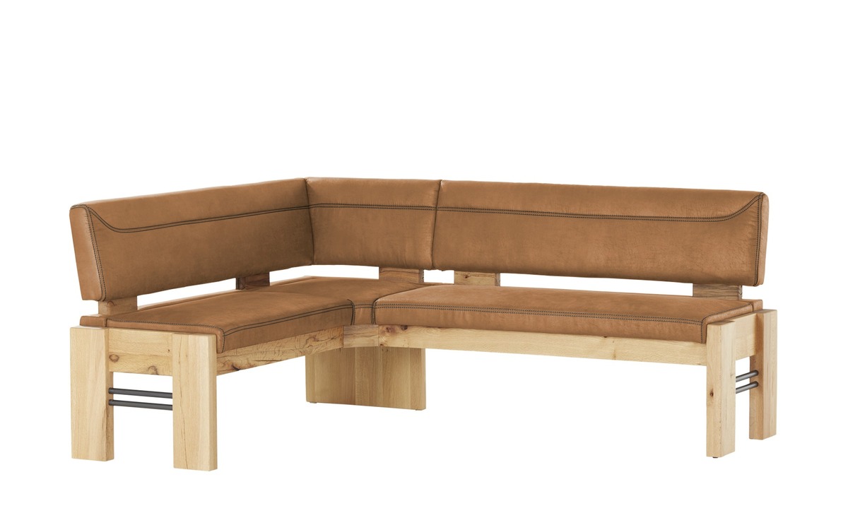 Bild 1 von Eckbank  massiv braun Maße (cm): B: 203 H: 90 T: 163 Bänke