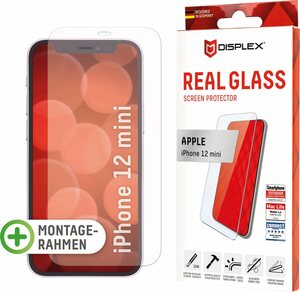 Displex DISPLEX Real Glass Panzerglas für Apple iPhone 12 mini (5,4) für Apple iPhone 12 Mini, Displayschutzglas, 1 Stück