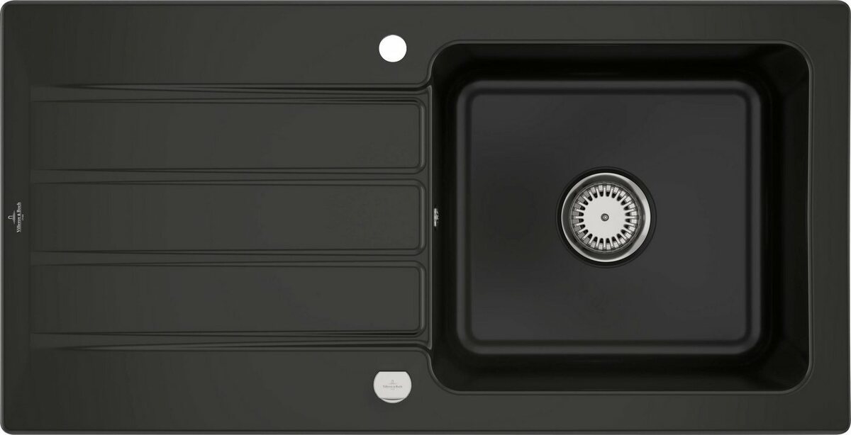 Bild 1 von Villeroy & Boch Küchenspüle Architectura 60, rechteckig, 100/20 cm, (inklusive Ablaufgarnitur mit Excenterbetätigung), reversibel, vorgebohrt mit 2 Hähnlöchern, Keramik, 1000 x 510 mm