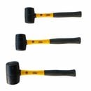 Bild 1 von Vago-Tools 3 tlg Set Gummihammer 370/500/1200g Schlosserhammer Schonhammer Hämmer