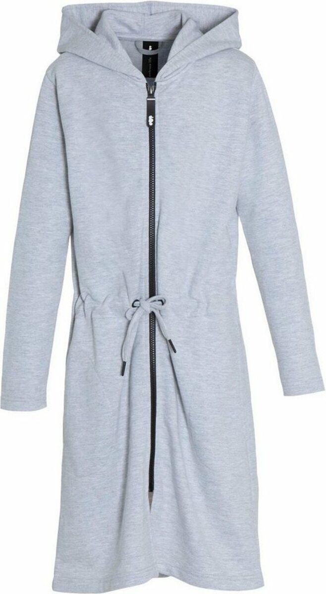 Bild 1 von Seahorse Kinderbademantel Taylor, Langform, Jersey, Kapuze, Reißverschluss, in meliertem Uni-Look