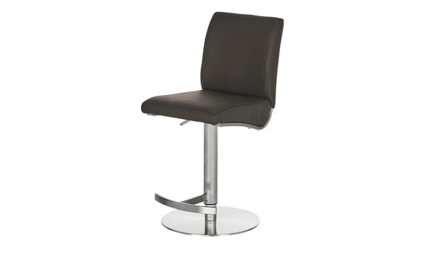 Bild 1 von Barhocker Leder braun Maße (cm): B: 42 H: 87 T: 50 Stühle