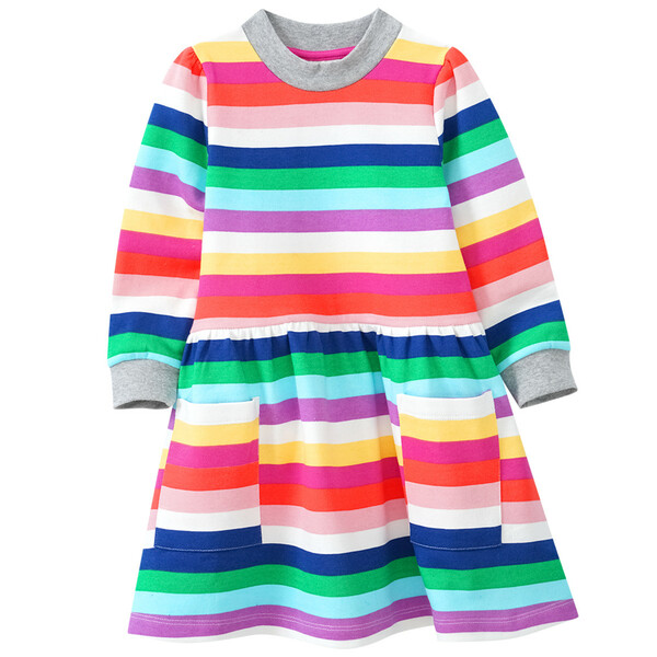 Bild 1 von Mädchen Sweatkleid in bunten Regenbogenfarben