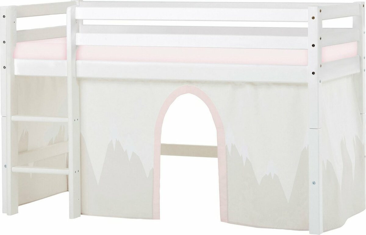 Bild 1 von Hoppekids Hochbett «Winter Wonderland» (Set) 70x160, umbaubar mit Vorhang-Set Winter