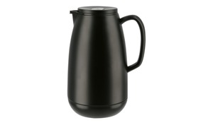 KHG Isolierkanne 1 L schwarz Glas , Silikon, Kunststoff, Glas , Edelstahl, Kunststoff, Silikon, Edelstahl Kaffee & Tee