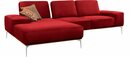Bild 1 von W.SCHILLIG Ecksofa run, mit elegantem Holzsockel, Füße in Chrom glänzend, Breite 279 cm