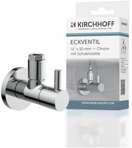 Kirchhoff 2-Wege-Ventil JONI, Universal Eckventil mit Schnellverschluss, ½“, Chrom