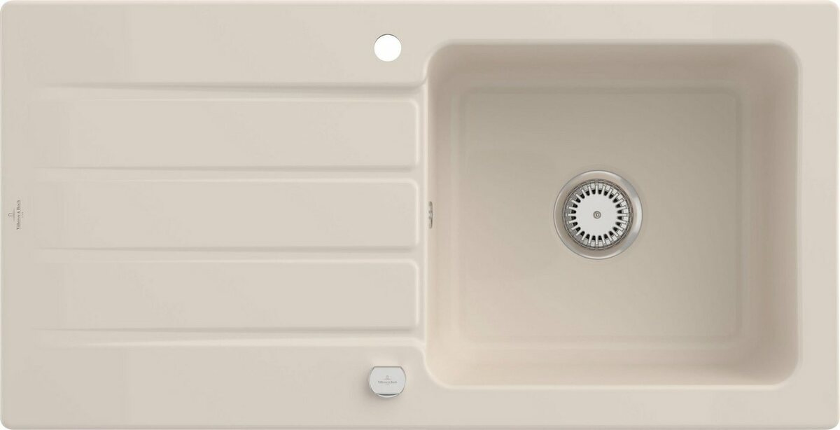 Bild 1 von Villeroy & Boch Küchenspüle Architectura 60, rechteckig, 100/20 cm, (inklusive Ablaufgarnitur mit Excenterbetätigung), reversibel, vorgebohrt mit 2 Hähnlöchern, Keramik, 1000 x 510 mm