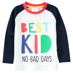 Jungen Langarmshirt mit Message-Print