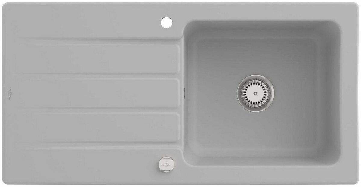 Bild 1 von Villeroy & Boch Küchenspüle Architectura 60, rechteckig, 100/20 cm, (inklusive Ablaufgarnitur mit Excenterbetätigung), reversibel, vorgebohrt mit 2 Hähnlöchern, Keramik, 1000 x 510 mm