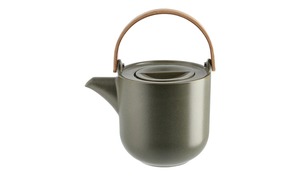 ASA SELECTION Teekanne mit Holzgriff  Coppa Nori grün Porzellan, Metall, Holz, Metall Maße (cm): B: 17,5 H: 14,5 T: 12,6 Kaffee & Tee