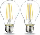 Bild 1 von Amazon Basics LED-Leuchtmittel, Edison-Sockel E27, 7 W (entspricht 60-W-Glühbirne), nicht dimmbar, klares Filament, 2 Stück [Energieklasse E]