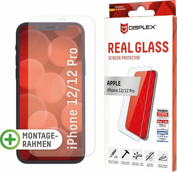 Bild 1 von Displex DISPLEX Real Glass Panzerglas für Apple iPhone 12/12 Pro (6,1) für Apple iPhone 12 / 12 Pro, Displayschutzglas, 1 Stück