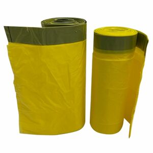 Vago-Tools 5 Rollen 90L Abfallsäcke Gelber Sack Müllbeutel Mülltüten mit Zugband