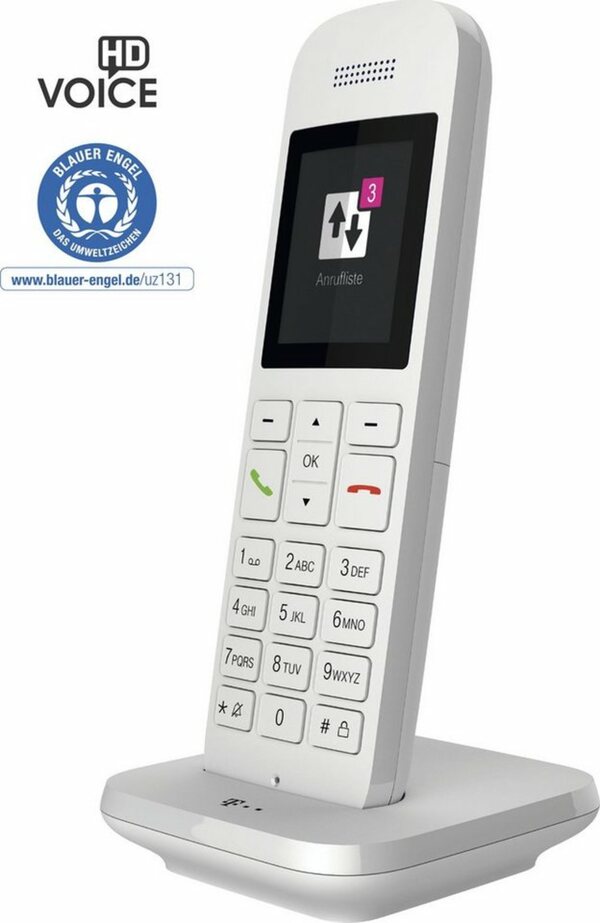 Bild 1 von Telekom Speedphone 12 DECT-Telefon (Mobilteile: 1, LAN (Ethernet), mit HD Voice, Multifunktionstaste 5 cm Farbdisplay)