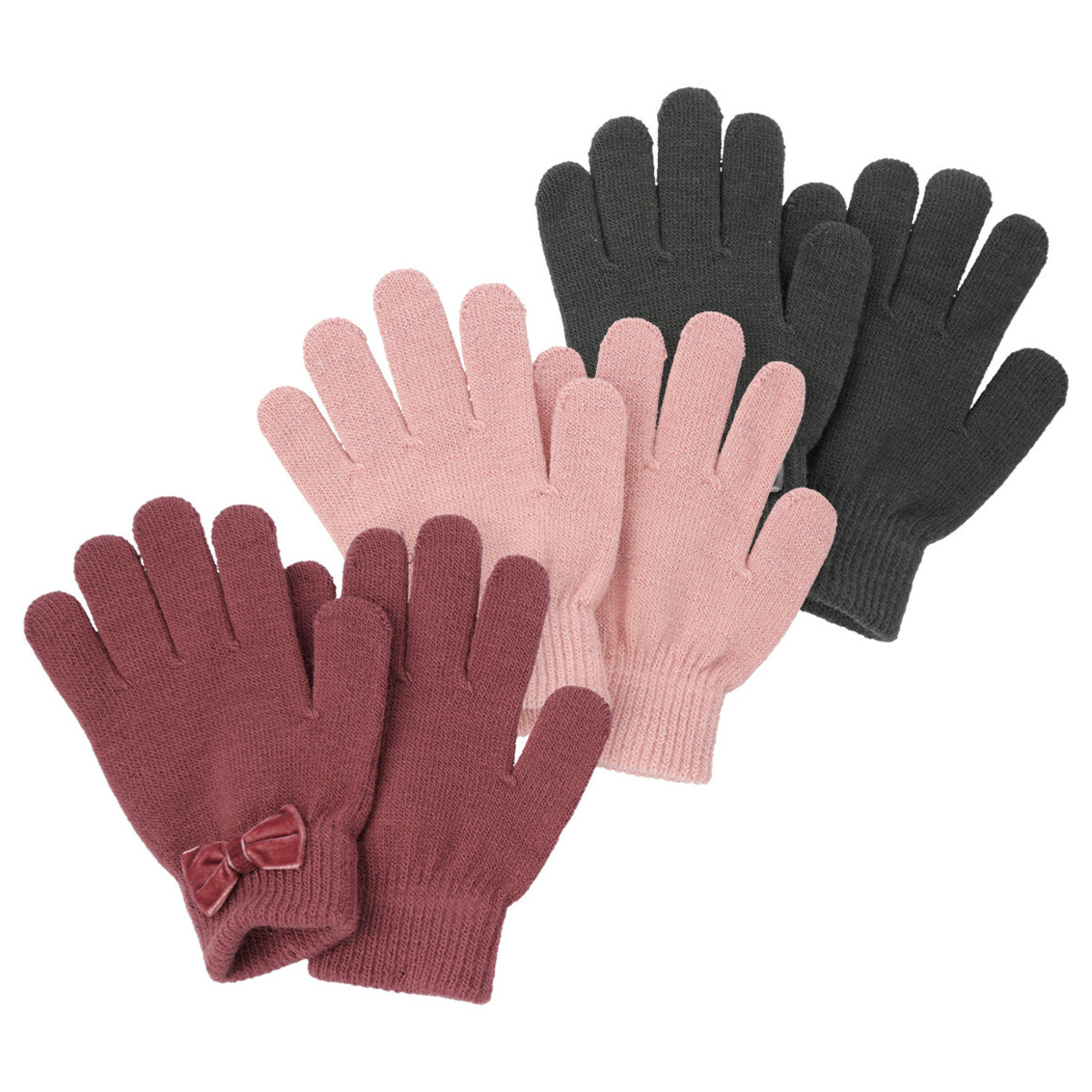 Bild 1 von 3 Paar Mädchen Handschuhe im Set