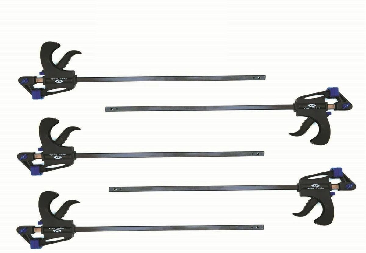 Bild 1 von Vago-Tools 5x Schnellspannzwinge 600 mm Einhandzwinge Klemmzwinge Schraubzwinge