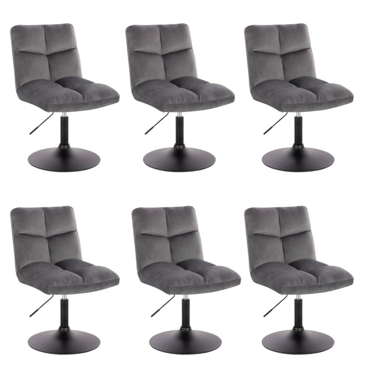 Bild 2 von HOME DELUXE Pokerstuhl drehbar 6er Set ACE - Hellgrau