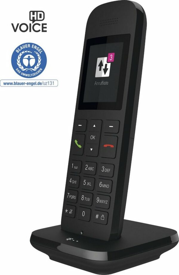 Bild 1 von Telekom Speedphone 12 DECT-Telefon (Mobilteile: 1, LAN (Ethernet), mit HD Voice, Multifunktionstaste 5 cm Farbdisplay)