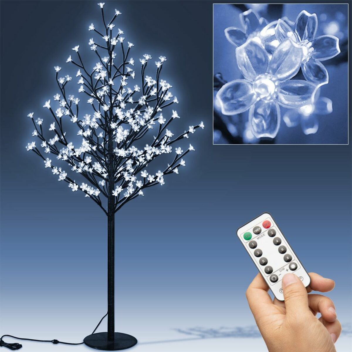 Bild 1 von Deuba Kirschblütenbaum 200 LED 180cm blau