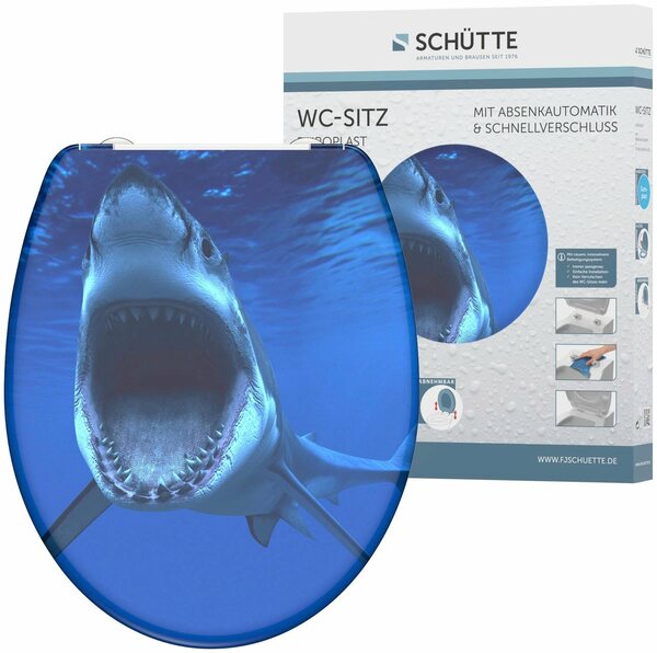 Bild 1 von Schütte WC-Sitz Shark, Duroplast, mit Absenkautomatik und Schnellverschluss