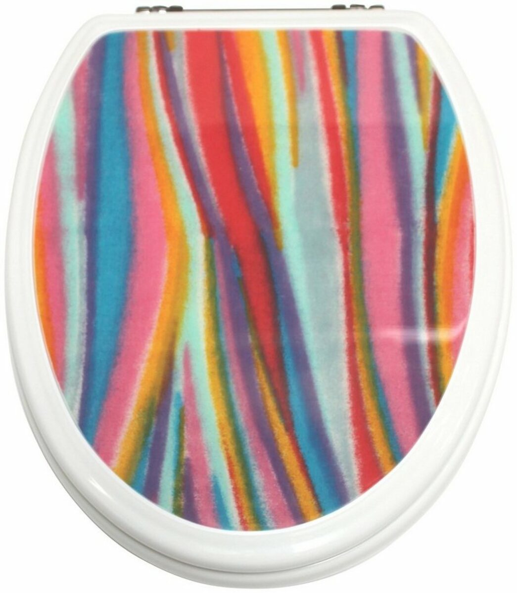 Bild 1 von ADOB WC-Sitz Streifen, mit messingverchromten Scharnieren