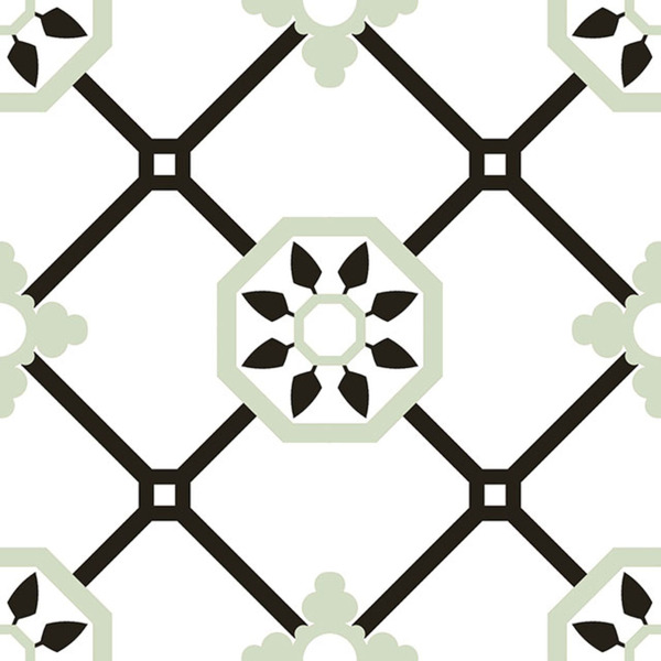 Bild 1 von Bodenfliese 'Retro Alba verde' Feinsteinzeug mehrfarbig 22,5 x 22,5 cm