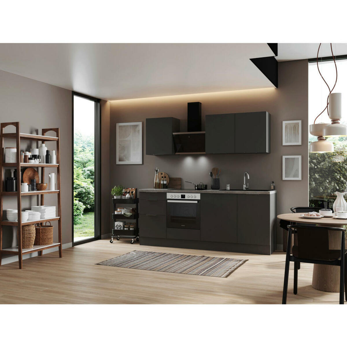 Bild 1 von Respekta Küchenblock Elisabeth grau matt B/H/T: ca. 220x225x60 cm