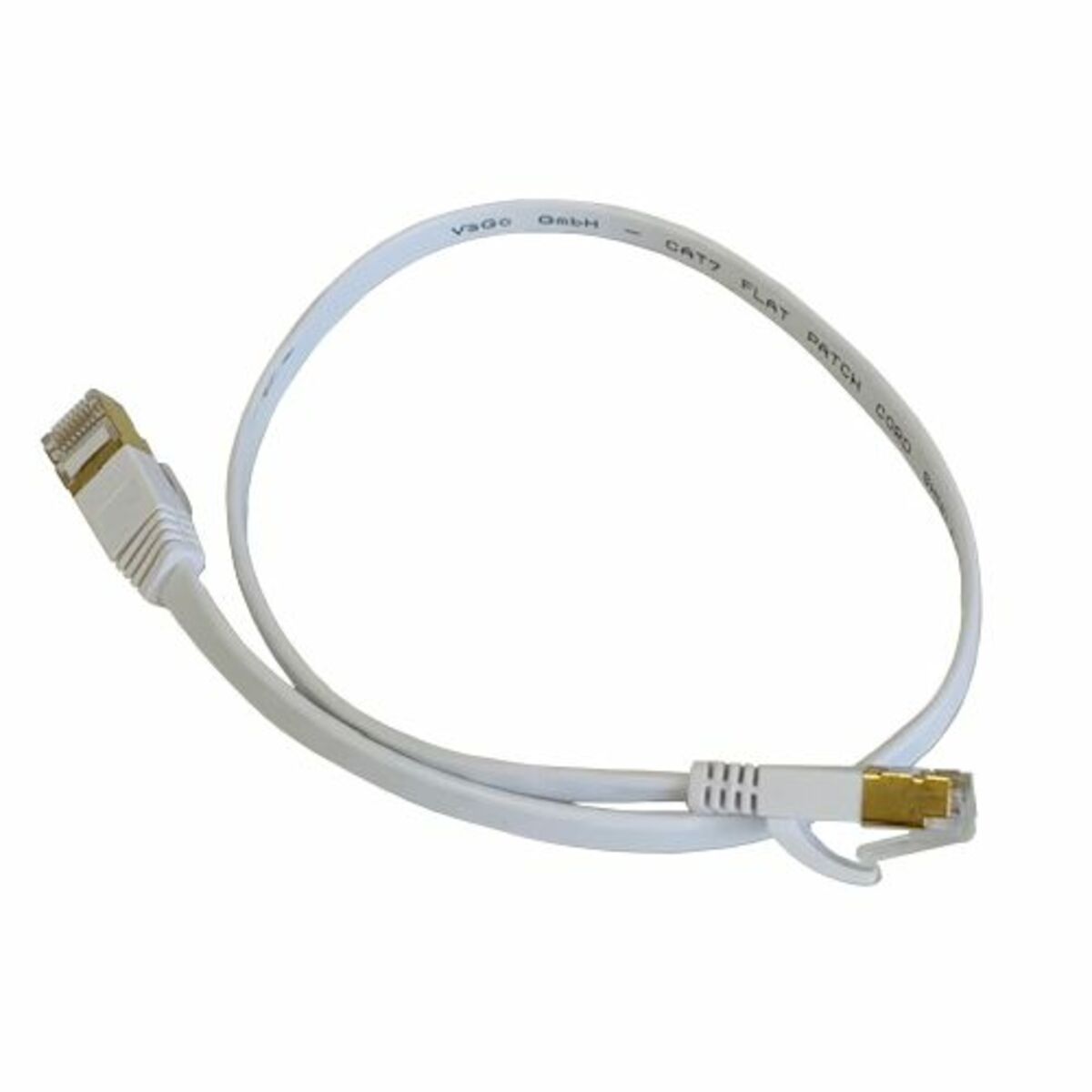 Bild 1 von Vago-Tools CAT7 Patchkabel Netzwerkkabel weiß 0,5m flach