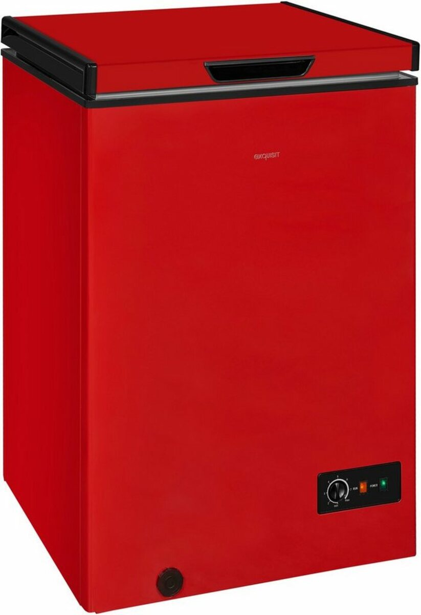 Bild 1 von exquisit Gefriertruhe GT100-330E rot, 54,6 cm breit, 96 l