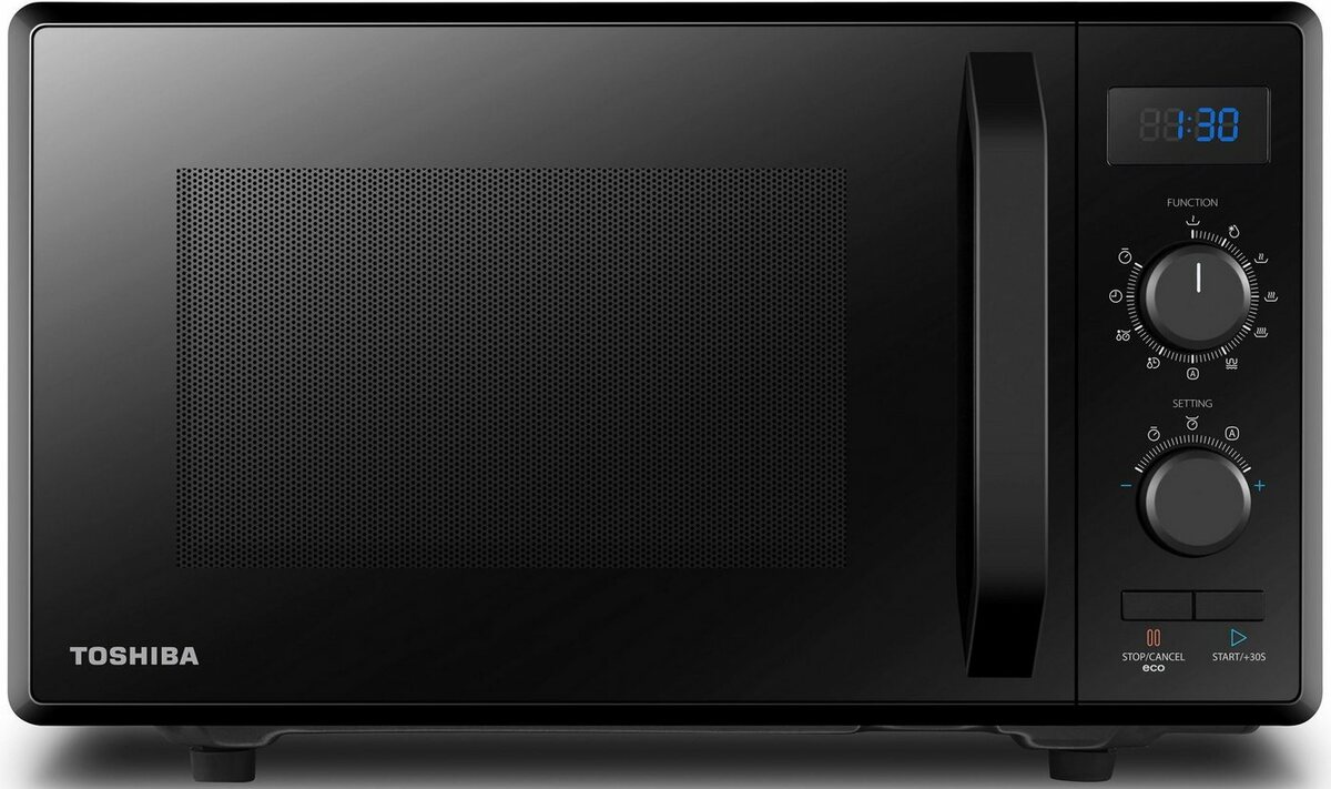 Bild 1 von Toshiba Mikrowelle MW2-AG23PF(BK), Grill und Heißluft, Mikrowelle, 23 l