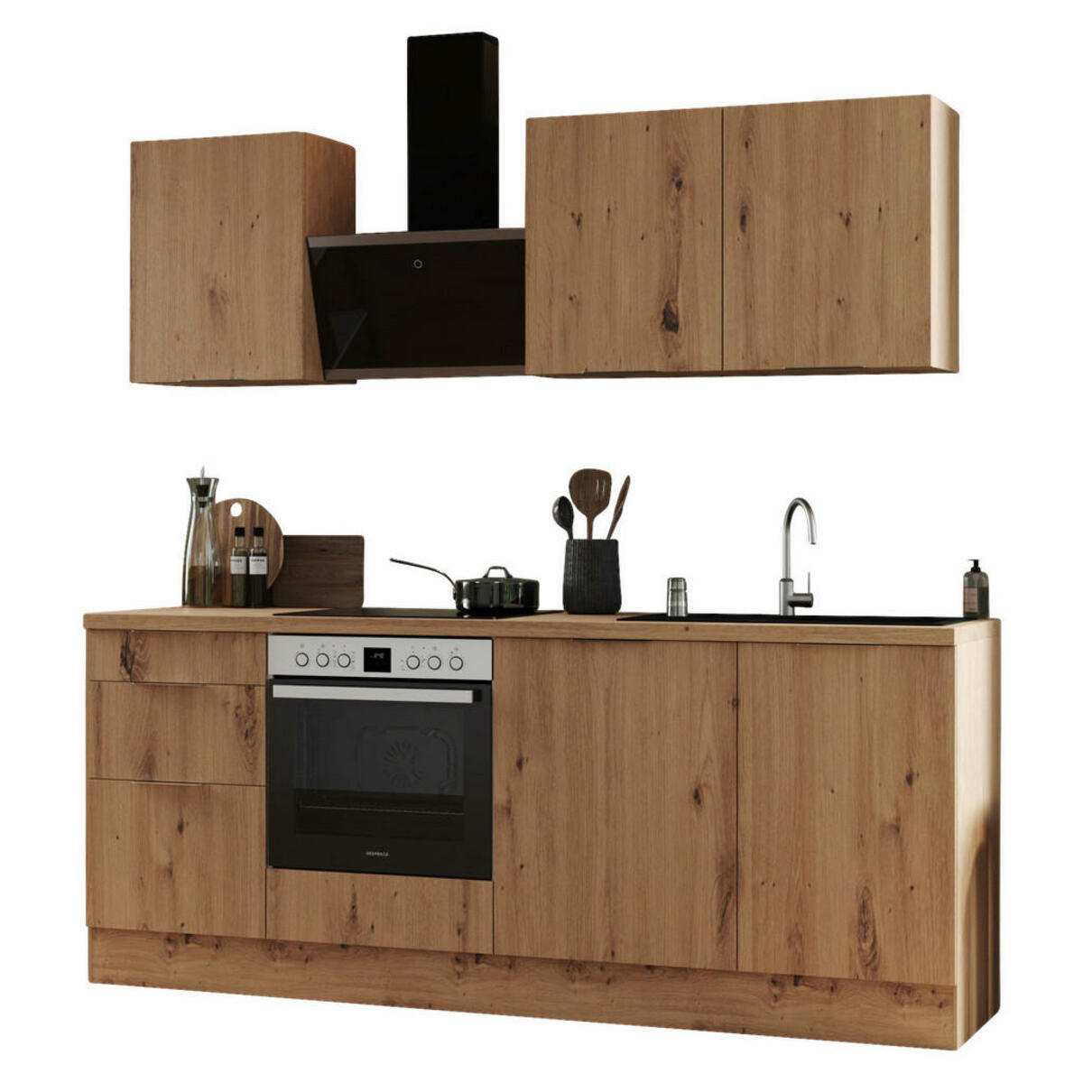 Bild 1 von Respekta Küchenblock Elisabeth Eiche Artisan Nachbildung B/H/T: ca. 220x225x60 cm