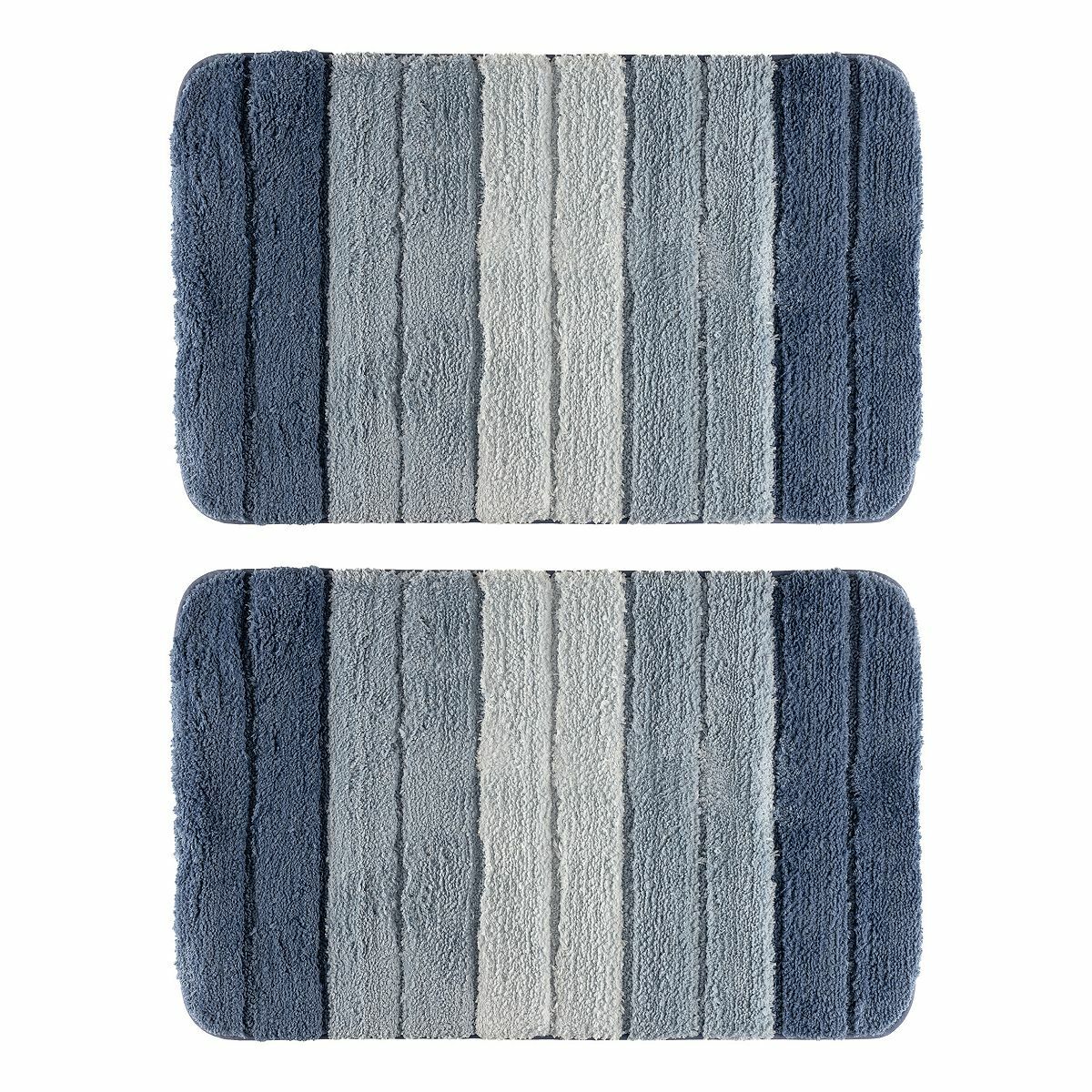 Bild 1 von BADIZIO Softdry 2 Badematten Streifen-Design antimikrobiell Größenauswahl