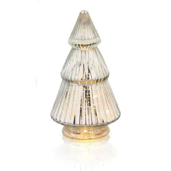 Bild 1 von LED Weihnachtsbaum Glas Silberoptik 19 cm