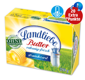 20 Extra°Punkte beim Kauf von Landliebe Butter*