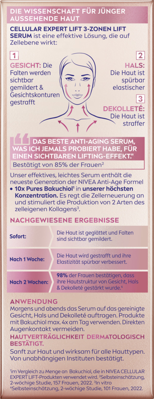 Bild 2 von NIVEA Expert Lift Cellular 3-Zonen Lift Serum