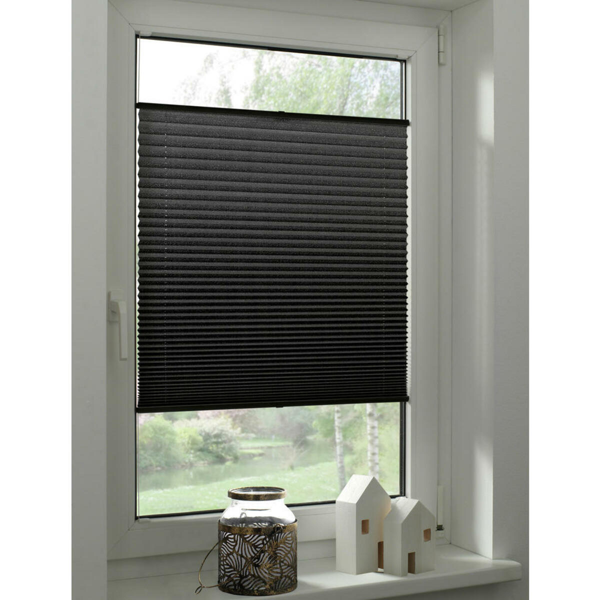 Bild 1 von Spannplissee schwarz B/L: ca. 75x130 cm