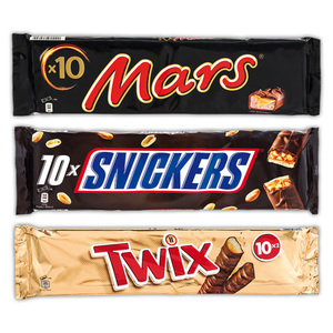 Twix/Mars/Snickers Schokoriegel 10er